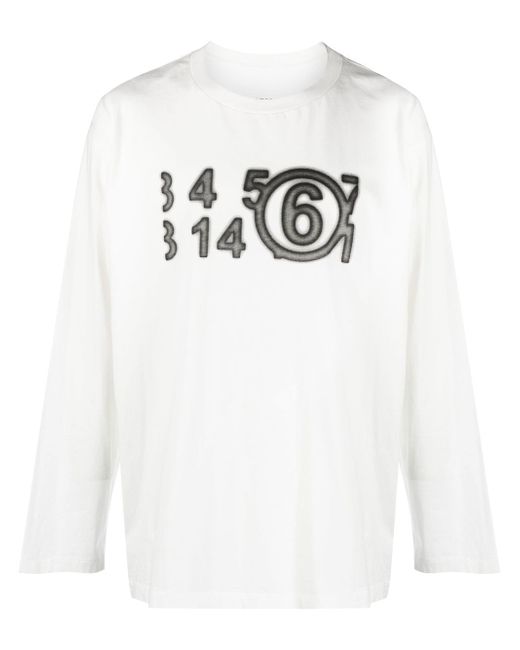 Mm6 Maison Margiela logo-print long-sleeve T-shirt