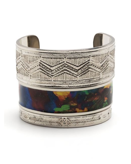 Toga engraved-detail panelled cuff bracelet