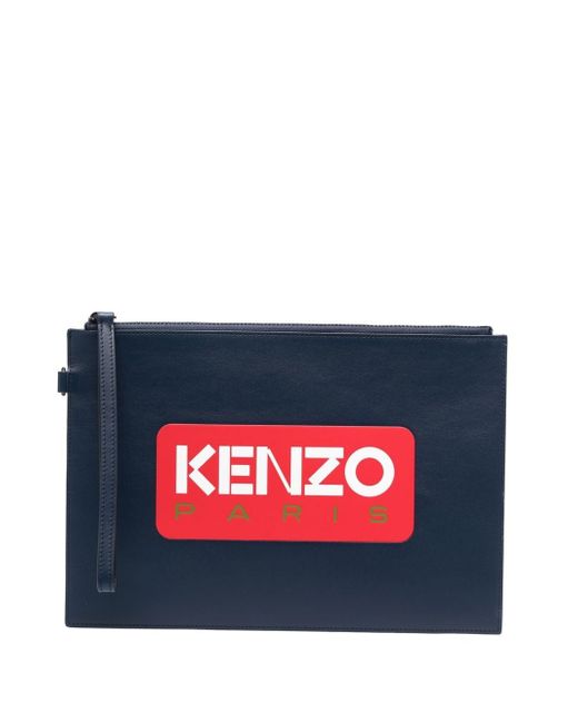 Kenzo logo-print clutch bag