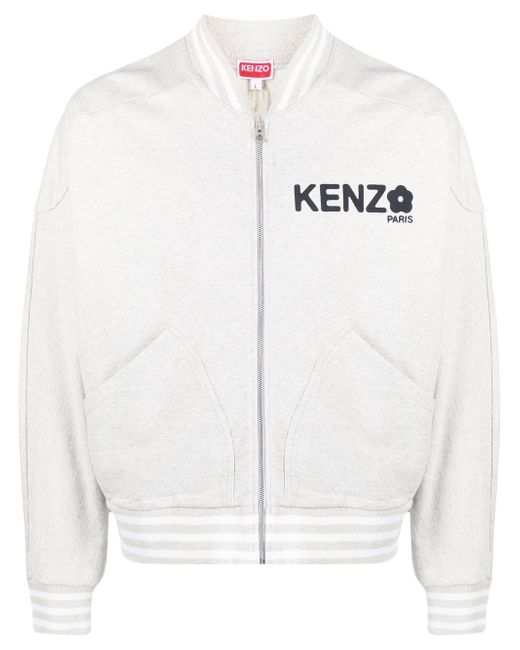 Kenzo logo-print zip-up bomber jacket