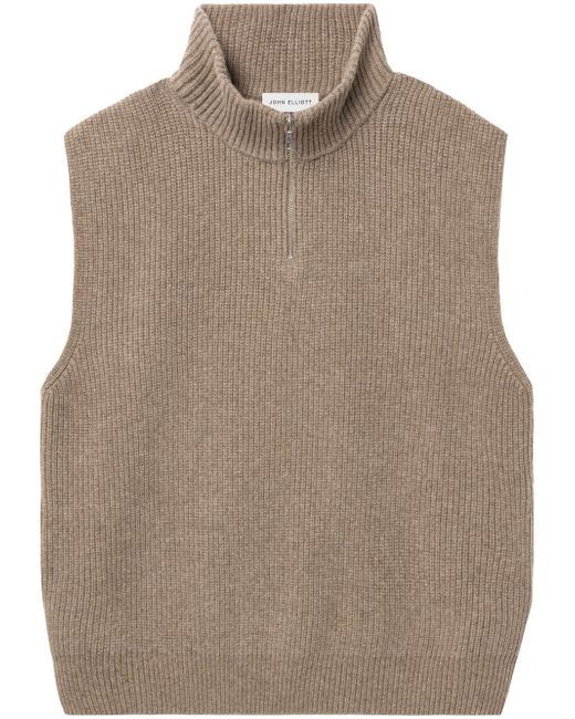 John Elliott Daota half-zip sweater vest