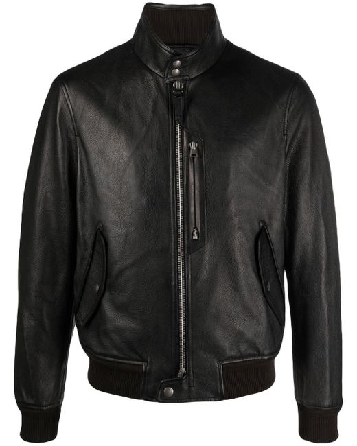 Tom Ford stand-collar leather jacket