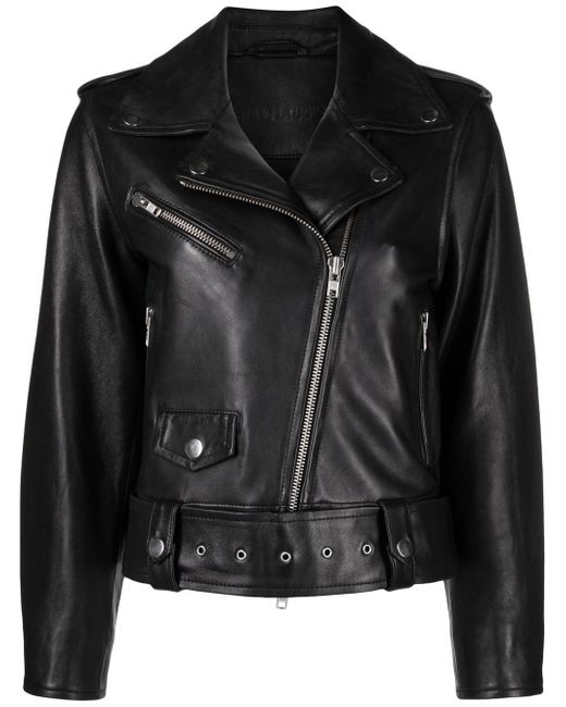 Stand Studio zip-up leather jacket