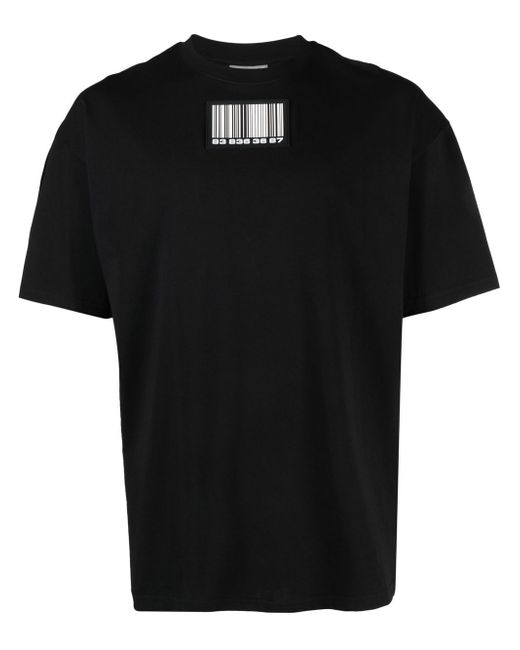 Vtmnts barcode patch-detail T-shirt