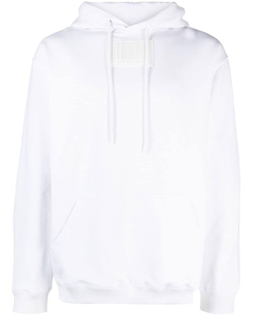 Vetements barcode-patch drawstring hoodie