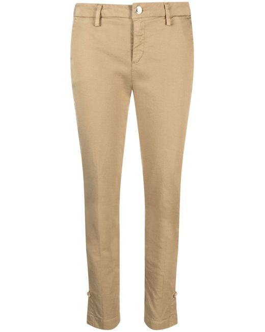 Liu •Jo cotton tapered slim-cut trousers