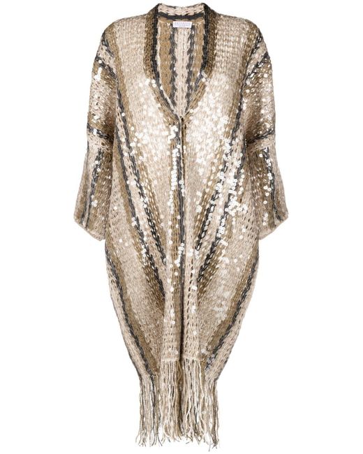 Brunello Cucinelli sequin-embellished knitted cardigan