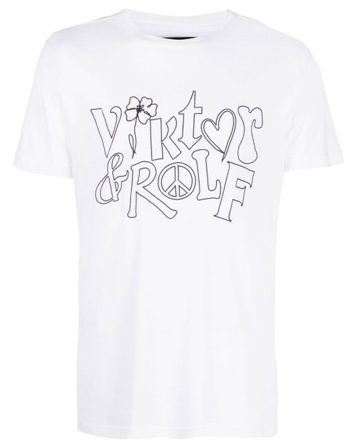 Viktor & Rolf logo-print cotton-blend T-shirt