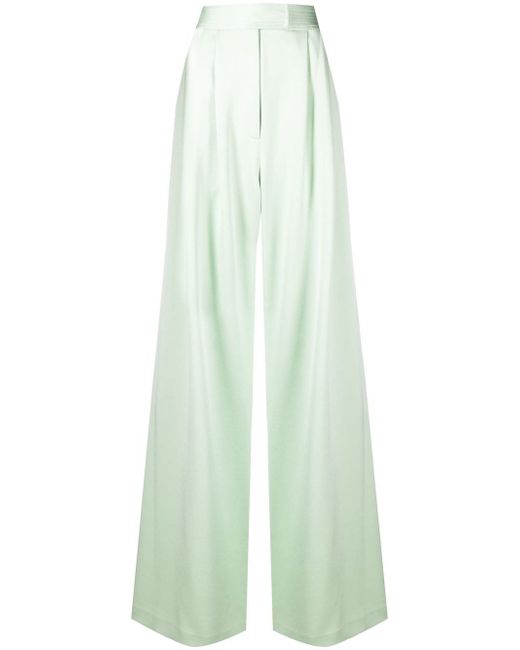 Alex Perry satin-finish wide-leg trousers