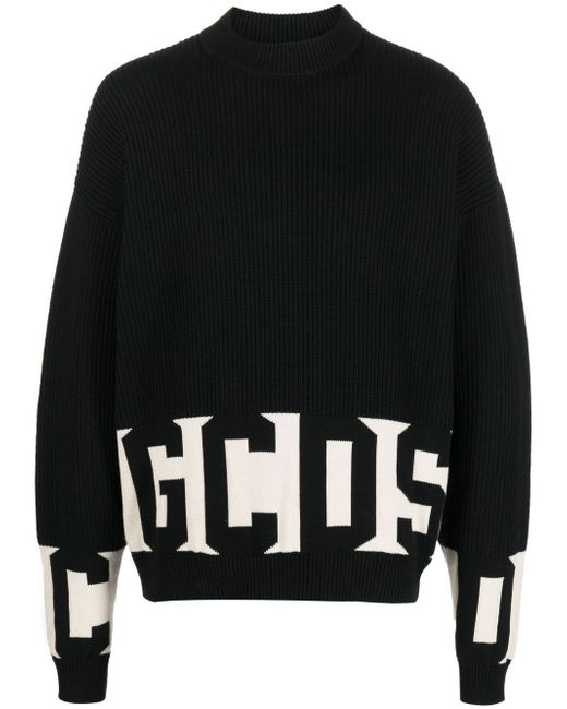 Gcds ribbed-knit logo-print jumper