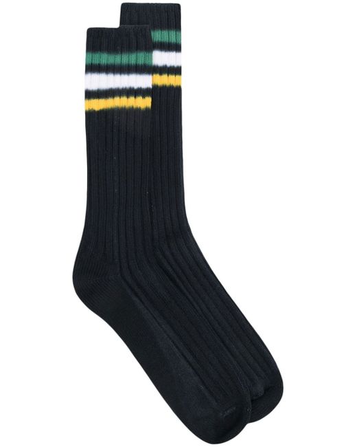 Sacai striped-trim ribbed socks