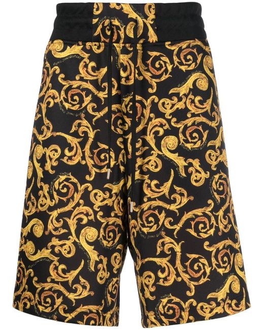 Versace Jeans Couture baroque-print knee-length shorts