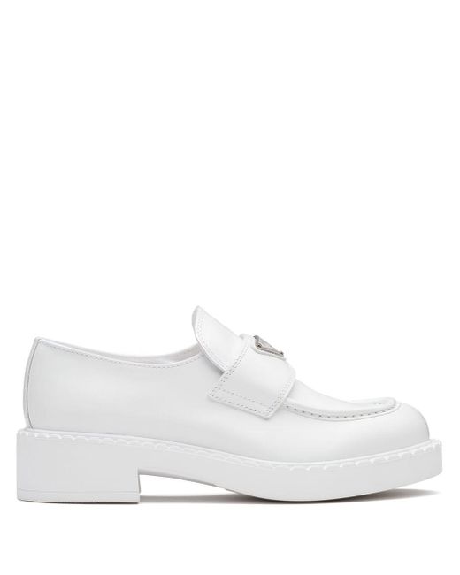 Prada Brushed leather 50mm loafers