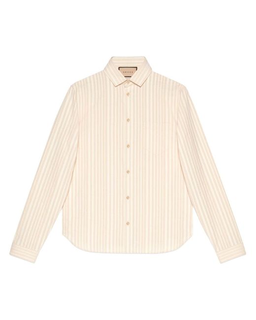 Gucci striped long-sleeved shirt