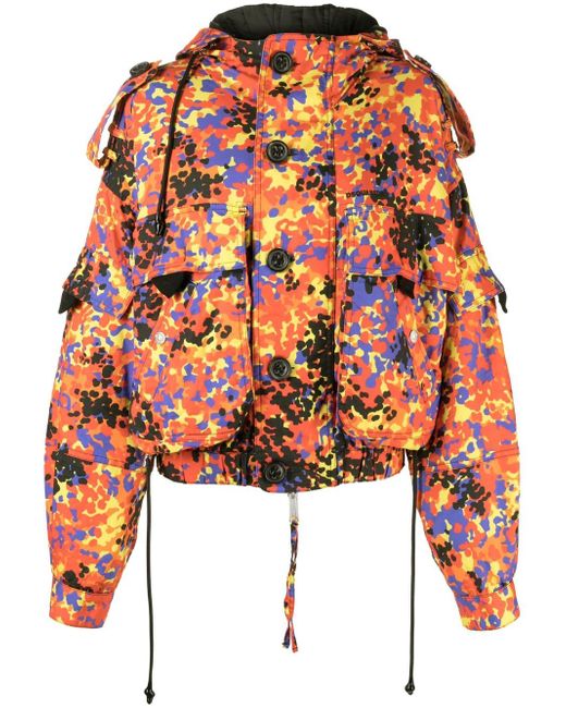Dsquared2 abstract print hooded jacket