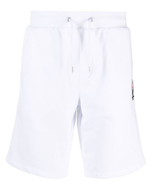 Karl Lagerfeld logo-print cotton track shorts