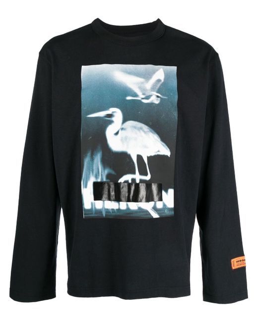 Heron Preston graphic-print long-sleeve sweatshirt