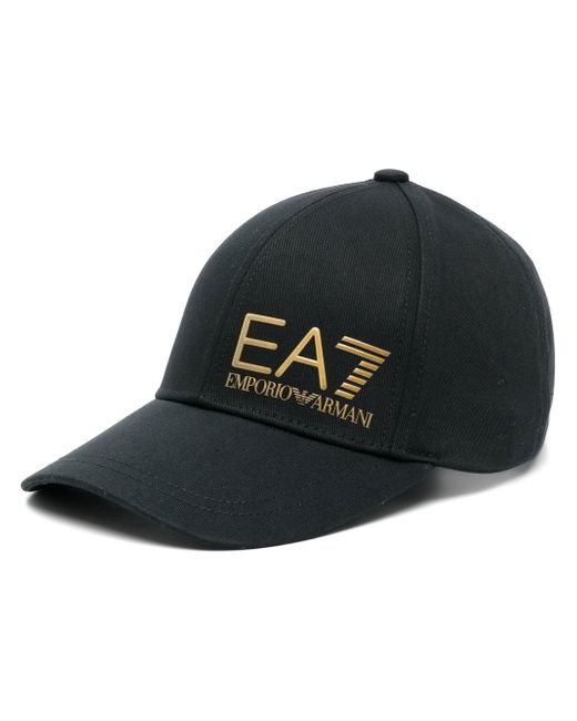 Ea7 logo-embossed baseball cap