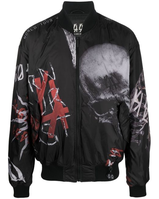 44 Label Group graphic-print bomber jacket