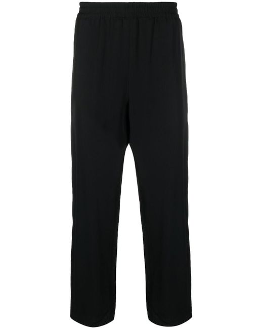 Y-3 mid-rise straight-leg trousers