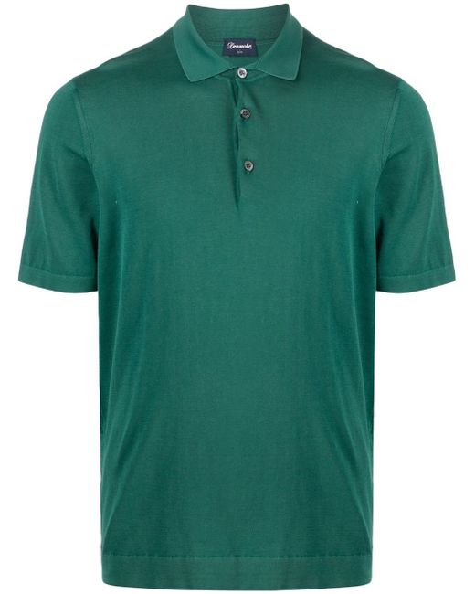 Drumohr button-placket short-sleeved polo shirt