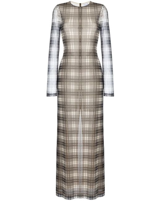 Rosetta Getty plaid-check print maxi dress