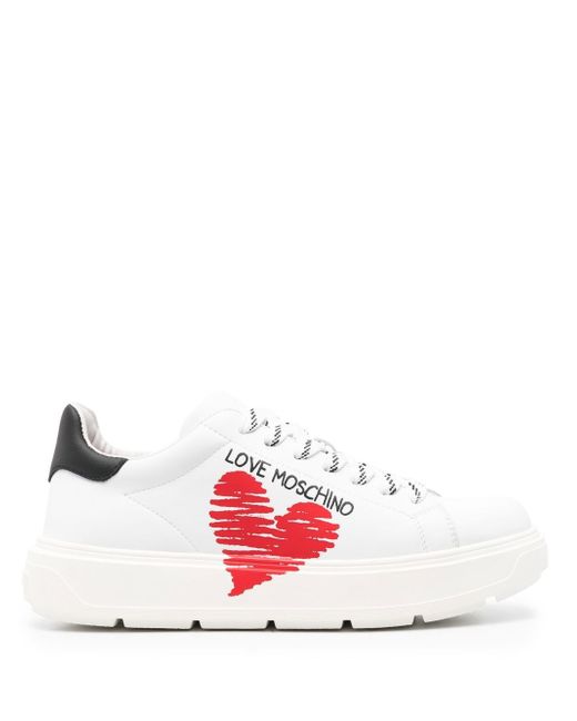 Love Moschino heart-print platform sneakers