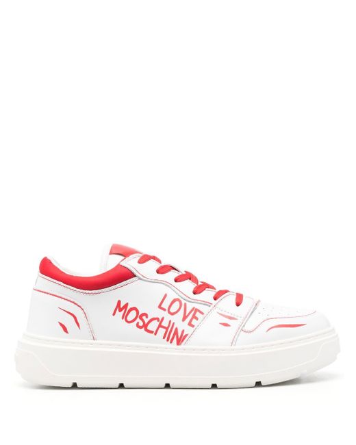 Love Moschino logo-print sneakers