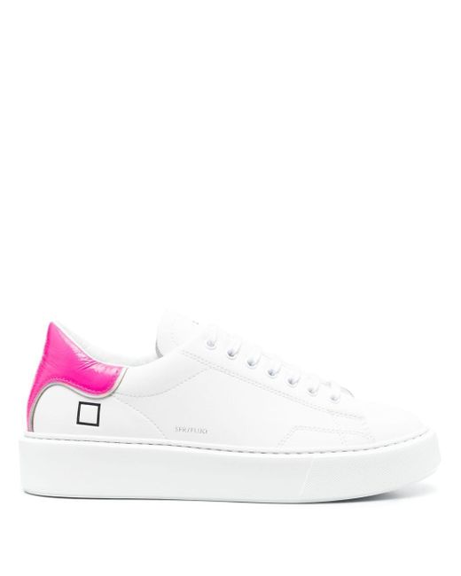 D.A.T.E. logo-print low-top leather sneakers