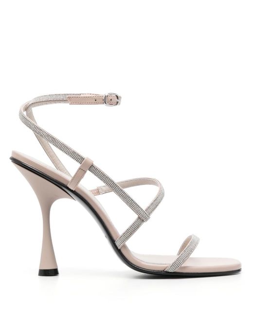 Fabiana Filippi 70mm beaded heeled sandals