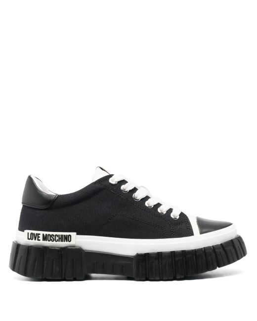 Love Moschino two-tone lace-up sneakers