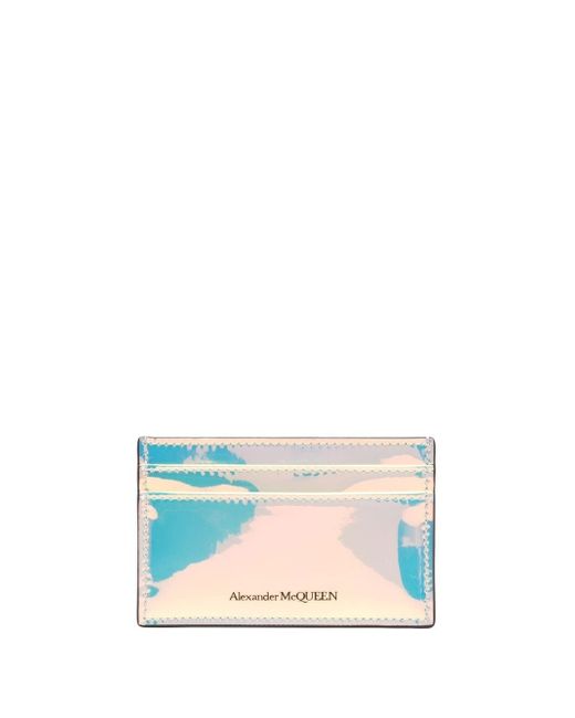 Alexander McQueen holographic leather cardholder