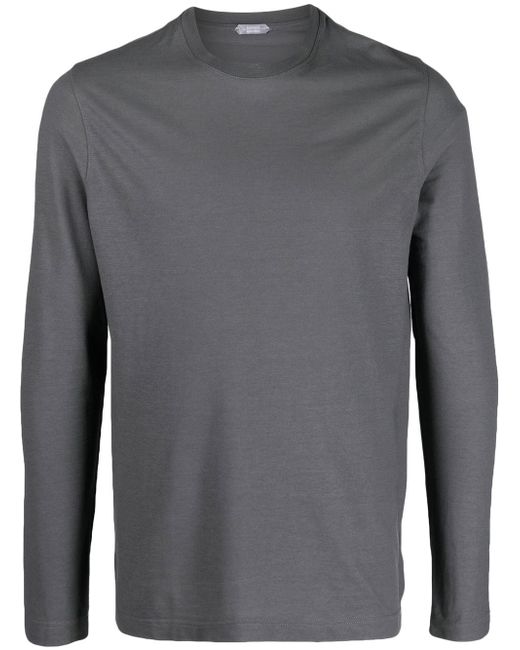 Zanone long-sleeved cotton sweatshirt