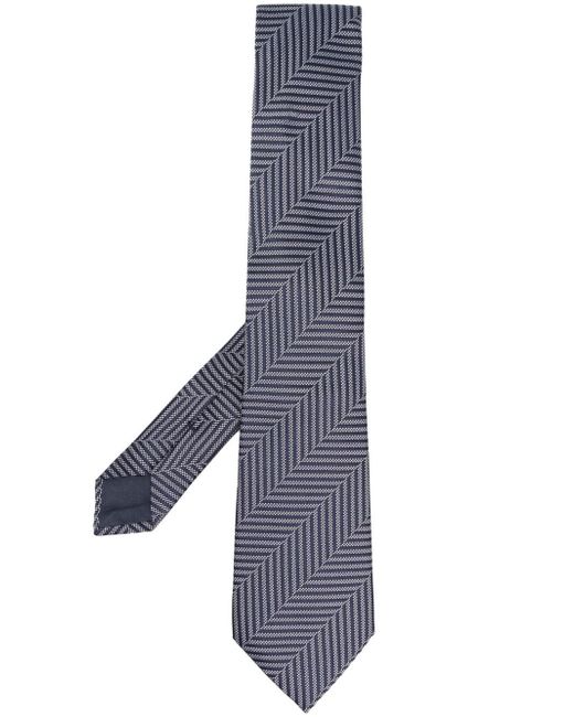 Giorgio Armani geometric-pattern silk tie