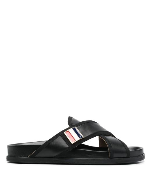 Thom Browne cross-strap flat sandals