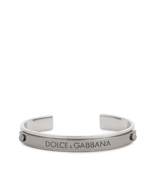 Dolce & Gabbana engraved logo cuff bracelet
