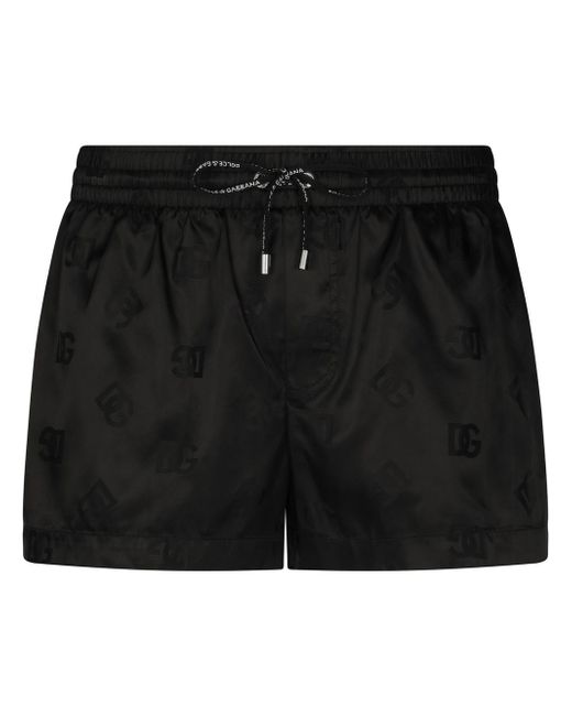 Dolce & Gabbana short monogram-print swim shorts