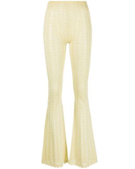 Alessandra Rich lace-knit flared trousers