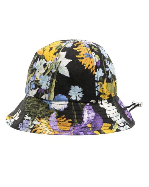 Erdem floral-print drawstring bucket hat