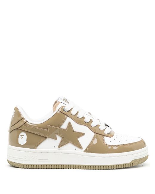 A Bathing Ape star-patch panelled sneakers