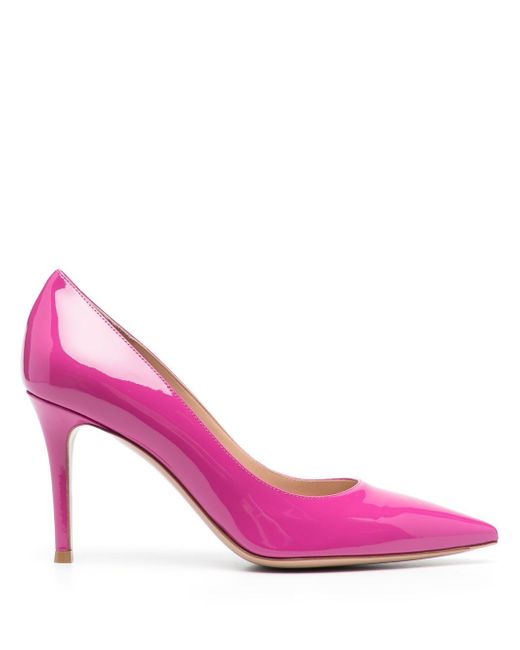 Gianvito Rossi 85mm patent heeled pumps