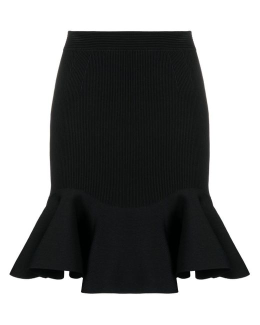 Alexander McQueen high-waisted midi skirt
