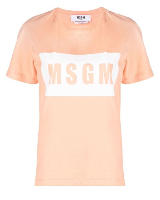 Msgm logo-print short-sleeve T-shirt
