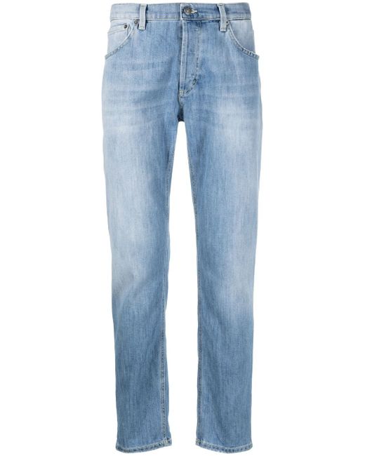 Dondup stonewashed straight-leg jeans
