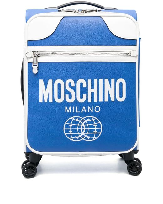Moschino logo printed suitcase