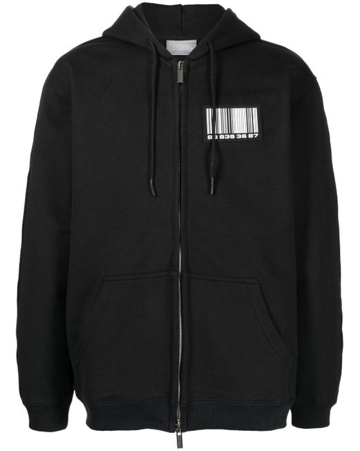 Vetements barcode zip-up hoodie