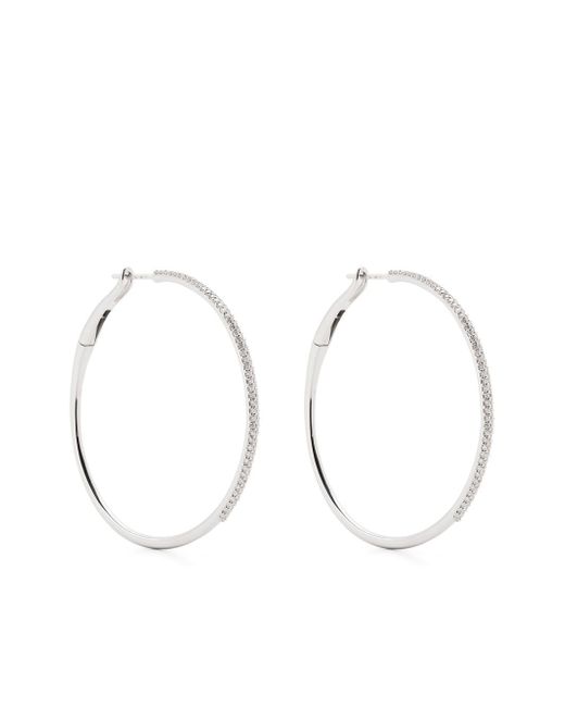 We by WHITEbIRD 18kt white gold diamond hoop earrings