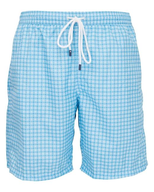Fedeli drawstring-waist geometric-print shorts