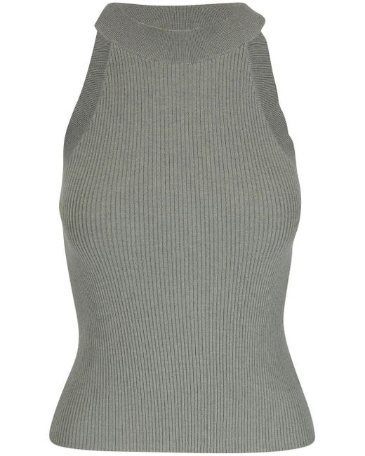 Brunello Cucinelli ribbed-knit sleeveless top