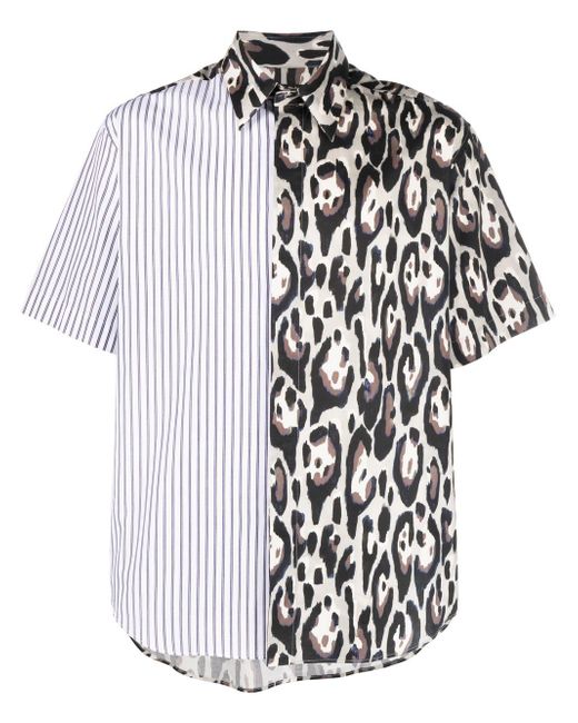 Roberto Cavalli mix-print short-sleeve shirt
